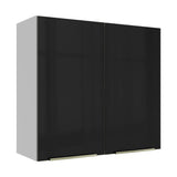 Gabinete Superior 70 cm 2 Puertas Lux Blanco/Negro