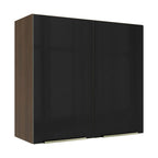 Gabinete Superior 70 cm 2 Puertas Marrón/Negro Lux Madesa