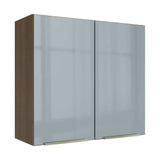 Gabinete Superior 70 cm 2 Puertas Lux Marrón/Gris