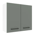 Gabinete Superior 70 cm 2 Puertas Blanco/Gris Agata Madesa