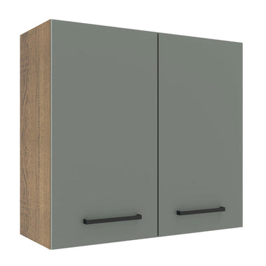 Gabinete Superior 70 cm 2 Puertas Marrón/Gris Agata Madesa