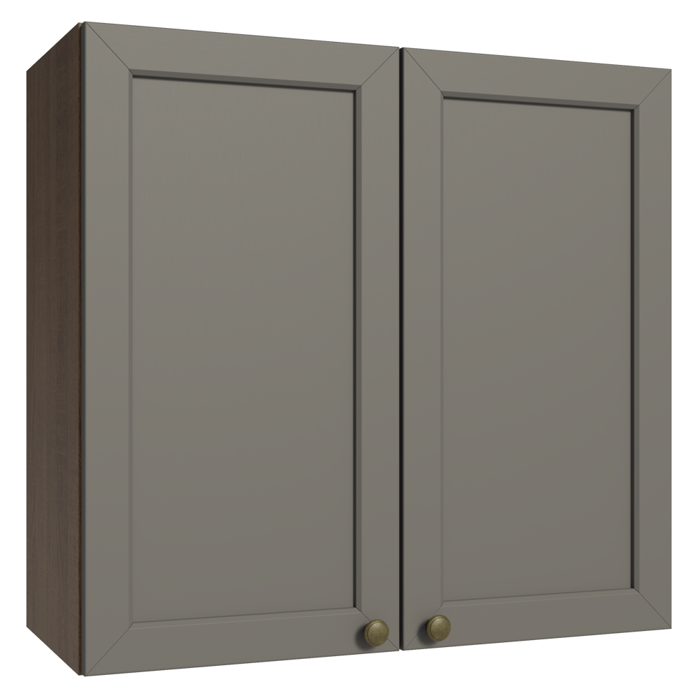 Gabinete Superior 70 cm 2 Puertas Marrón/Gris Vik Madesa