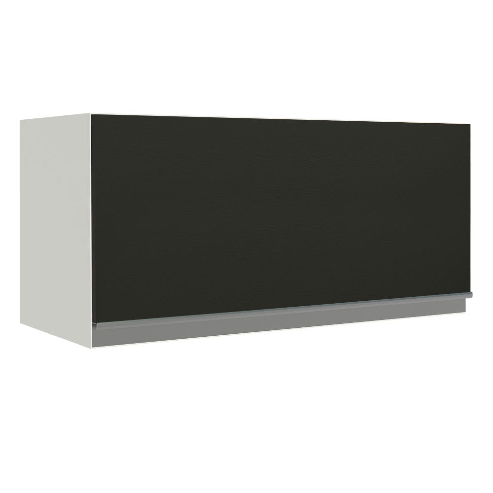 Gabinete Superior 70 cm 1 Puerta Abatible Blanco/Negro Glamy Madesa