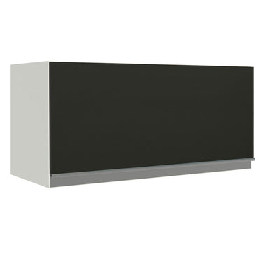 Gabinete Superior 70 cm 1 Puerta Abatible Blanco/Negro Glamy Madesa