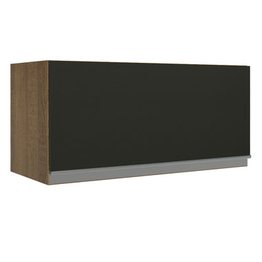 Gabinete Superior 70 cm 1 Puerta Abatible Marrón/Negro Glamy Madesa