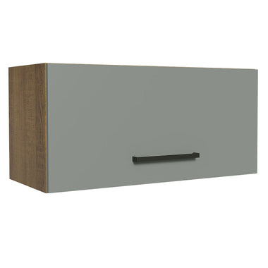 Gabinete Superior 70 cm 1 Puerta Abatible Marrón/Gris Agata Madesa