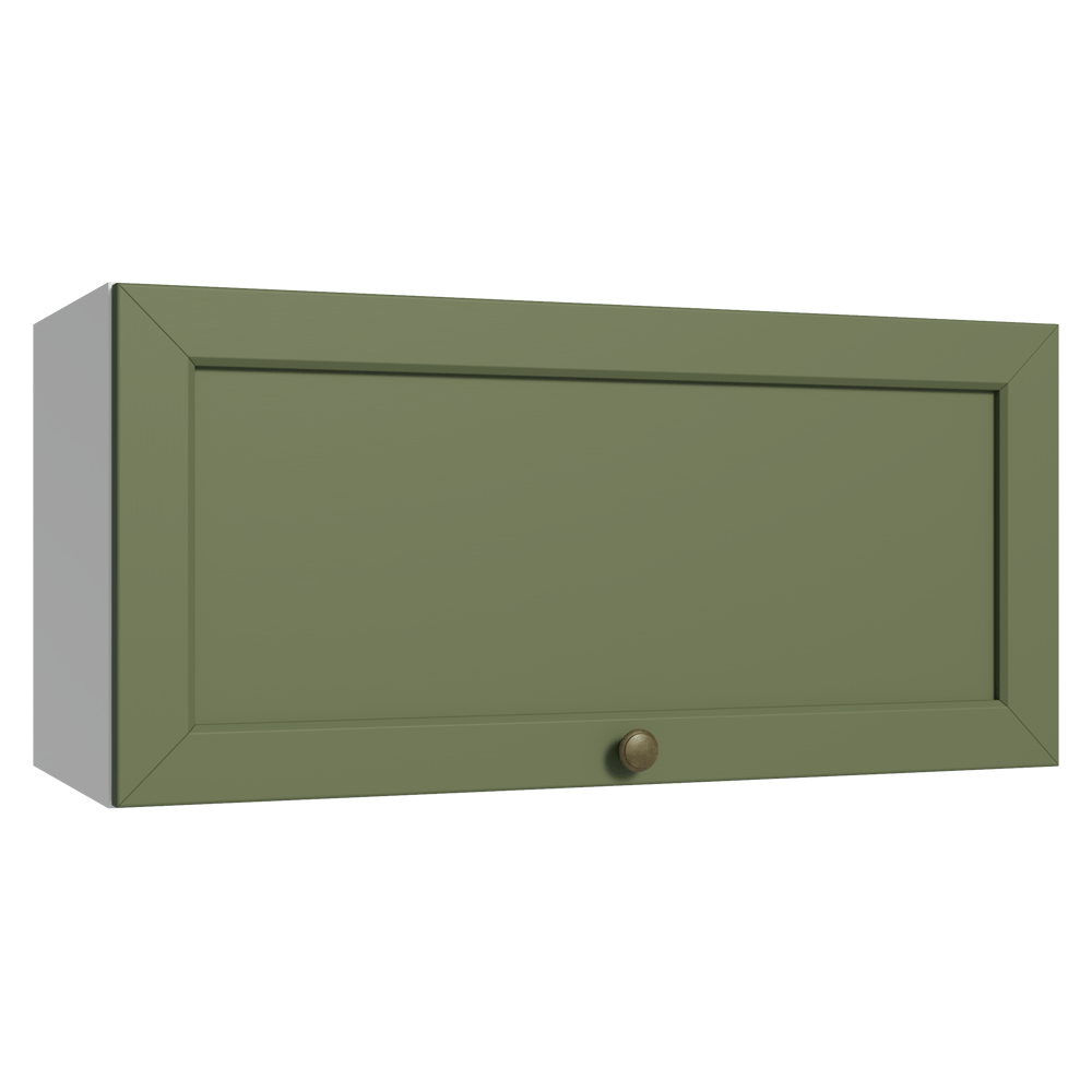 Gabinete Superior 70 cm 1 Puerta Abatible Blanco/Verde Vik Madesa