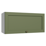 Gabinete Superior 70 cm 1 Puerta Abatible Blanco/Verde Vik Madesa