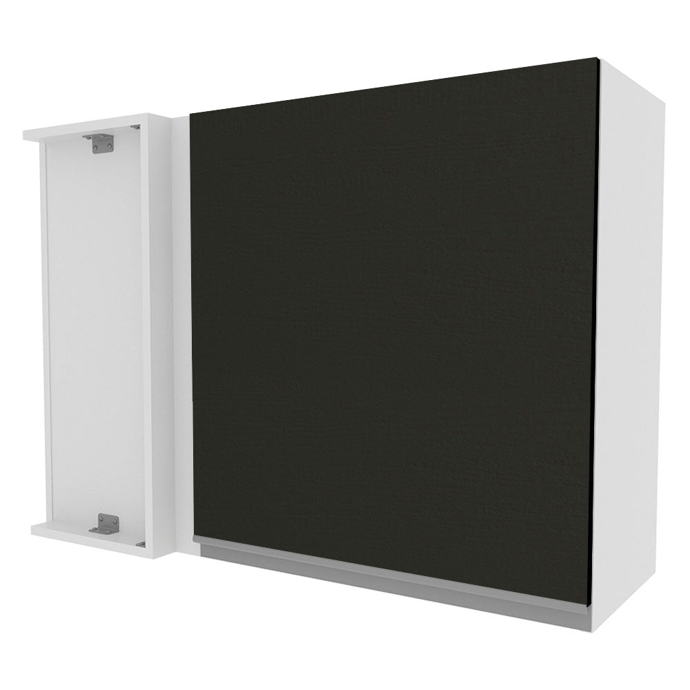 Gabinete Superior Esquinero 94 cm 1 Puerta Blanco/Negro Glamy Madesa