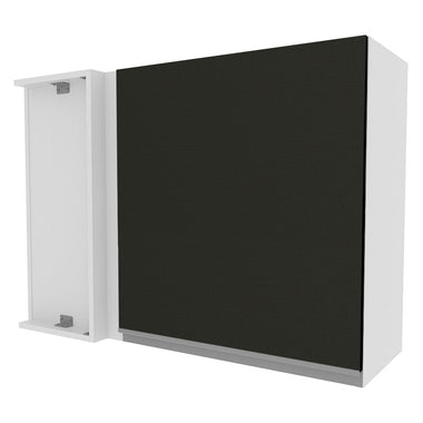 Gabinete Superior Esquinero 94 cm 1 Puerta Blanco/Negro Glamy Madesa