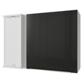Gabinete Superior Esquinero 94 cm 1 Puerta Blanco/Negro Lux Madesa