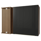 Gabinete Superior Esquinero 94 cm 1 Puerta Marrón/Negro Lux Madesa