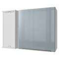 Gabinete Superior Esquinero 94 cm 1 Puerta Blanco/Gris Lux Madesa