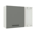 Gabinete Superior Esquinero 94 cm 1 Puerta Blanco/Gris Agata Madesa