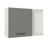 Gabinete Superior de Esquina 1 Puerta Agata Blanco/Gris