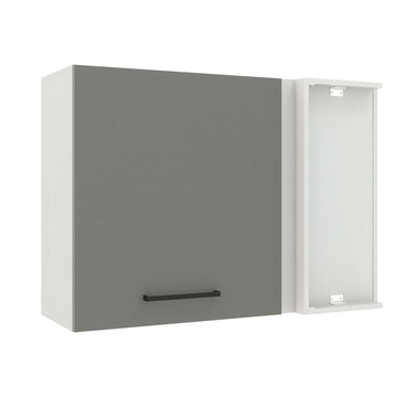 Gabinete Superior Esquinero 94 cm 1 Puerta Blanco/Gris Agata Madesa