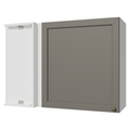 Gabinete Superior Esquinero 94 cm 1 Puerta Blanco/Gris Vik Madesa