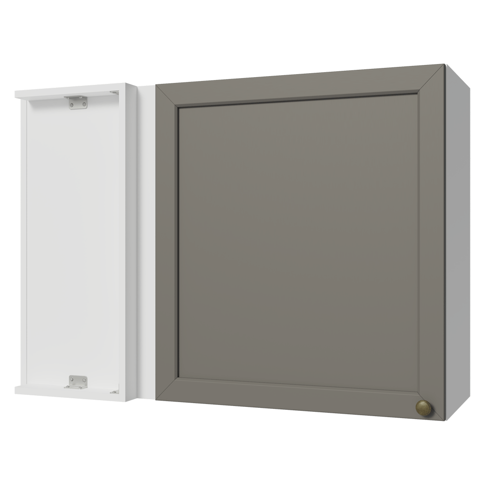 Gabinete Superior Esquinera 1 Puerta Blanco/Gris Vik Madesa