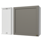 Gabinete Superior Esquinera 1 Puerta Blanco/Gris Vik Madesa