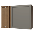 Gabinete Superior Esquinero 94 cm 1 Puerta Marrón/Gris Vik Madesa