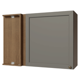 Gabinete Superior Esquinera 1 Puerta Marrón/Gris Vik Madesa