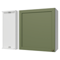 Gabinete Superior Esquinero 94 cm 1 Puerta Blanco/Verde Vik Madesa
