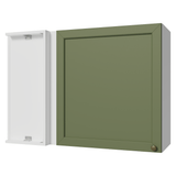 Gabinete Superior Esquinera 1 Puerta Blanco/Verde Vik Madesa
