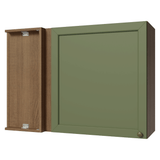 Gabinete Superior Esquinera 1 Puerta Marrón/Verde Vik Madesa