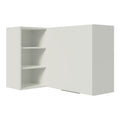 Gabinete Superior Esquinero 166 cm 1 Puerta 3 Nichos Blanco Stella Madesa