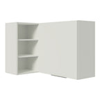 Gabinete Superior Esquinero 166 cm 1 Puerta 3 Nichos Blanco Stella Madesa