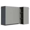 Gabinete Superior Esquinero 145 cm 1 Puerta 3 Nichos Gris Nice Madesa