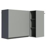 Gabinete Superior de Esquina 1 Puerta y Botellero Nice Gris