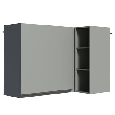 Gabinete Superior Esquinero 145 cm 1 Puerta 3 Nichos Gris Nice Madesa