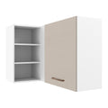 Gabinete Superior Esquinero 166 cm 1 Puerta 3 Nichos Blanco/Crema Agata Madesa