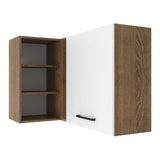 Gabinete Superior de Esquina Agata 1 Puerta para línea de 60 cm de profundidad Marrón/Blanco