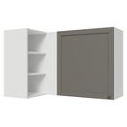 Gabinete Superior Esquinero 166 cm 1 Puerta 3 Nichos Blanco/Gris Vik Madesa