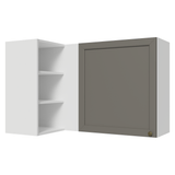 Gabinete Superior Esquinera para Línea 60 cm de Profundidad Blanco/Gris Vik Madesa