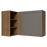 Gabinete Superior Esquinera para Línea 60 cm de Profundidad Marrón/Gris Vik Madesa