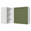 Gabinete Superior Esquinero 166 cm 1 Puerta 3 Nichos Blanco/Verde Vik Madesa
