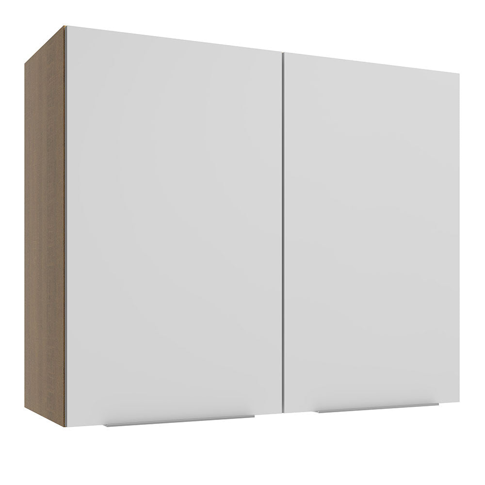 Gabinete Superior 80 cm 2 Puertas Marrón/Blanco Stella Madesa