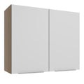 Gabinete Superior 80 cm 2 Puertas Marrón/Blanco Stella Madesa
