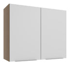 Gabinete Superior 80 cm 2 Puertas Marrón/Blanco Stella Madesa