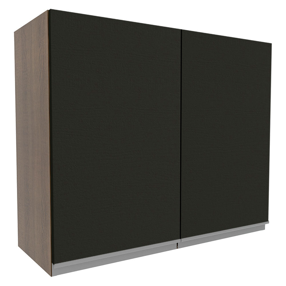 Gabinete Superior 80 cm 2 Puertas Marrón/Negro Glamy Madesa