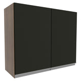 Gabinete Superior 80 cm 2 Puertas Glamy Marrón/Negro