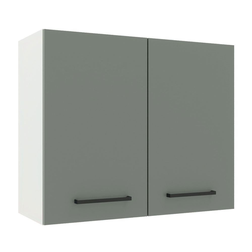 Gabinete Superior 80 cm 2 Puertas Blanco/Gris Agata Madesa