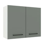 Gabinete Superior 80 cm 2 Puertas Blanco/Gris Agata Madesa