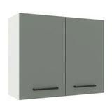 Gabinete Superior 80cm 2 Puertas Blanco/Gris Agata