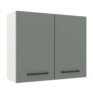 Gabinete Superior 80 cm 2 Puertas Blanco/Gris Agata Madesa