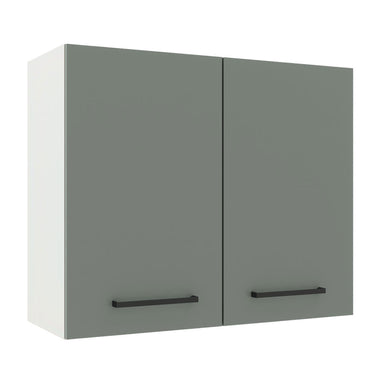Gabinete Superior 80 cm 2 Puertas Blanco/Gris Agata Madesa