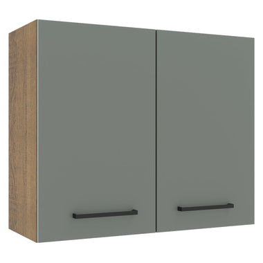 Gabinete Superior 80 cm 2 Puertas Marrón/Gris Agata Madesa
